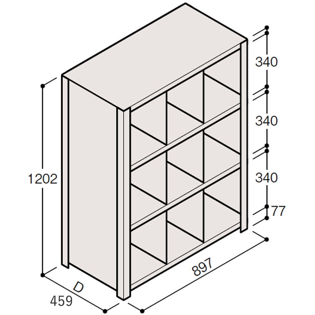 ERR-543432-W7 軽量棚ERR仕切型H1200＜配送時組立サービス付＞ イトーキ 外形寸法897×459×1202mm  ERR-543432-W7 28,587円