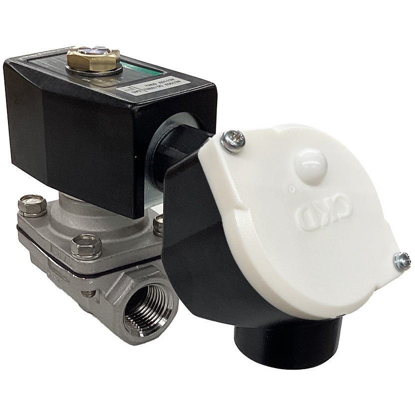 ADK11-20A-E3LEW-AC100V 屋外向け商品WPシリーズ パイロットキック式2ポート電磁弁 ADK11-Wシリーズ フッ素ゴム(ADK11-20A-E～) 1台 CKD 【通販モノタロウ】