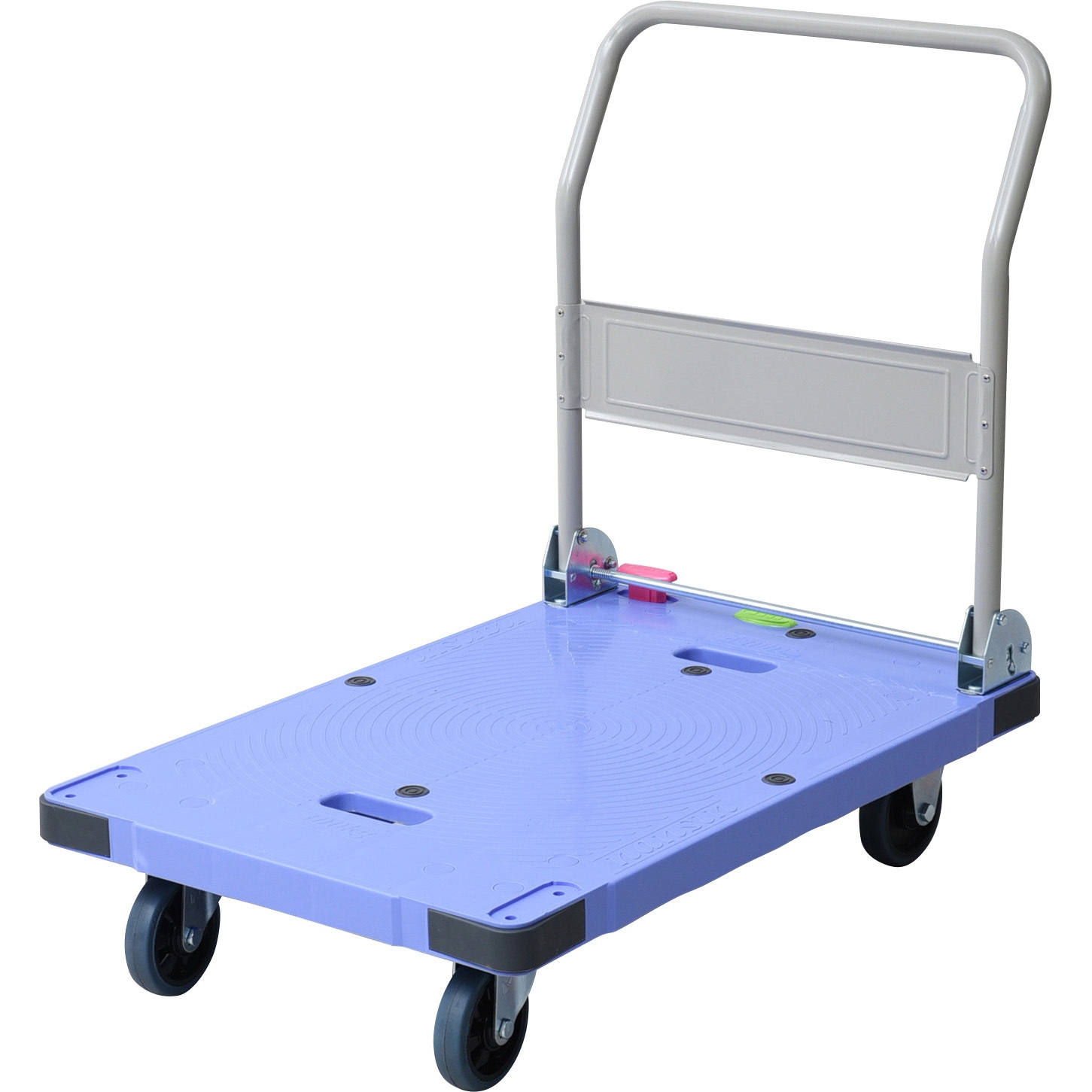 YNC-9060B(BL) 静音台車 サイレントマスター (スペシャルブレーキ付き) YAMAZEN(山善) 折りたたみハンドルタイプ コーナーバンパー付