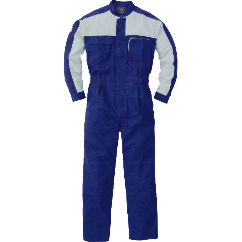 RO-711 RO-711 ECO素材長袖ツナギ ROUND ONI ネイビー色 着丈48cm袖丈58cm