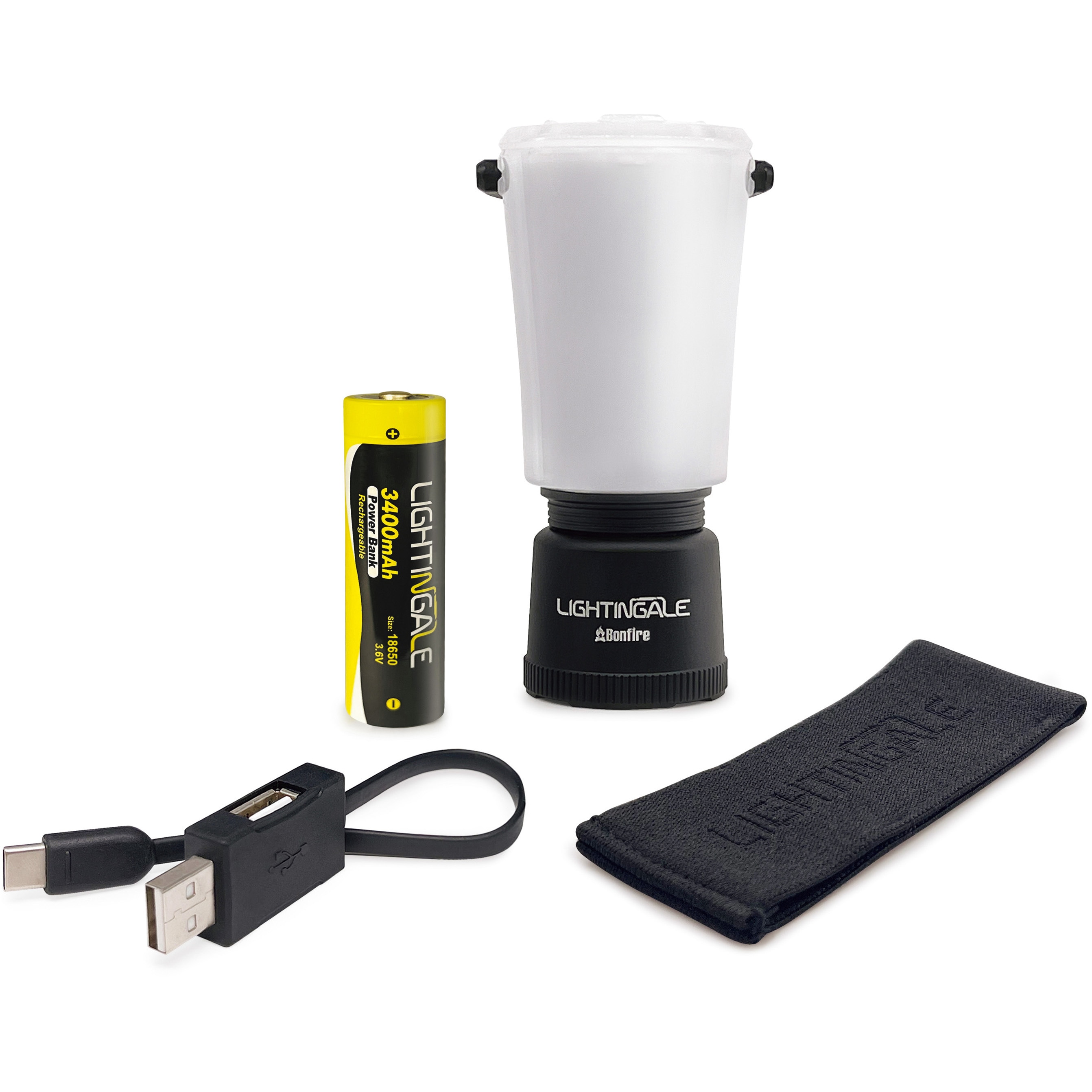 LTG1004-34 LEDミニランタンBonfire+3400mAh充電池 ライティンゲイル 保護等級IPX7 1030Lm