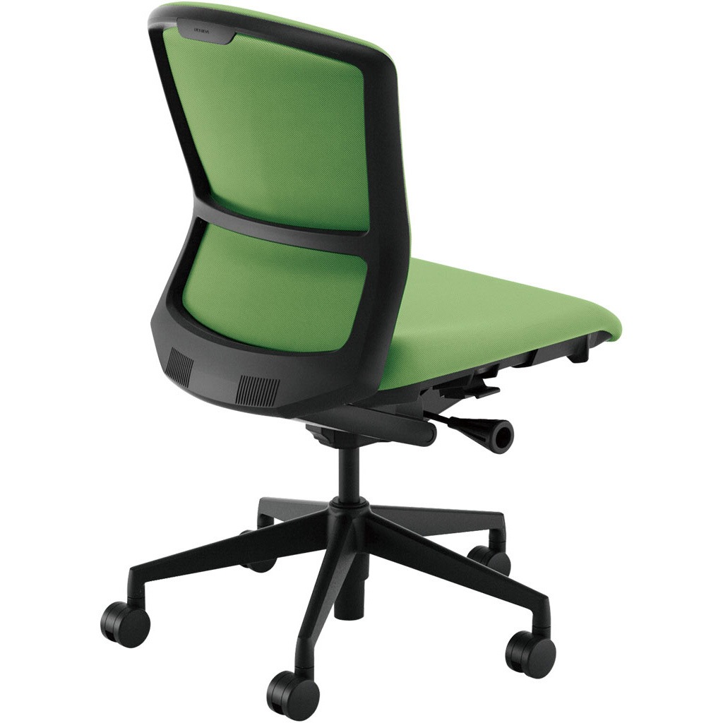 5-354-0063 Elfie(エルフィ)/ELA2_クロスバック_ブラックフレーム_ミドルバック 内田洋行 ナイロンキャスター 肘掛なし   5-354-0063