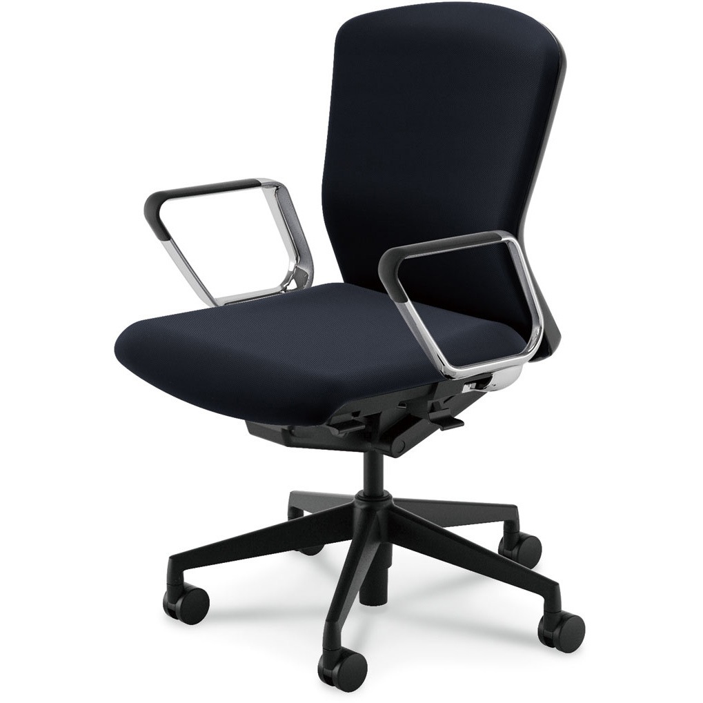 5-354-0604 Elfie(エルフィ)/ELA2_抗ウイルス加工張地対応チェア 内田洋行 ナイロンキャスター アルミリング肘   5-354-0604