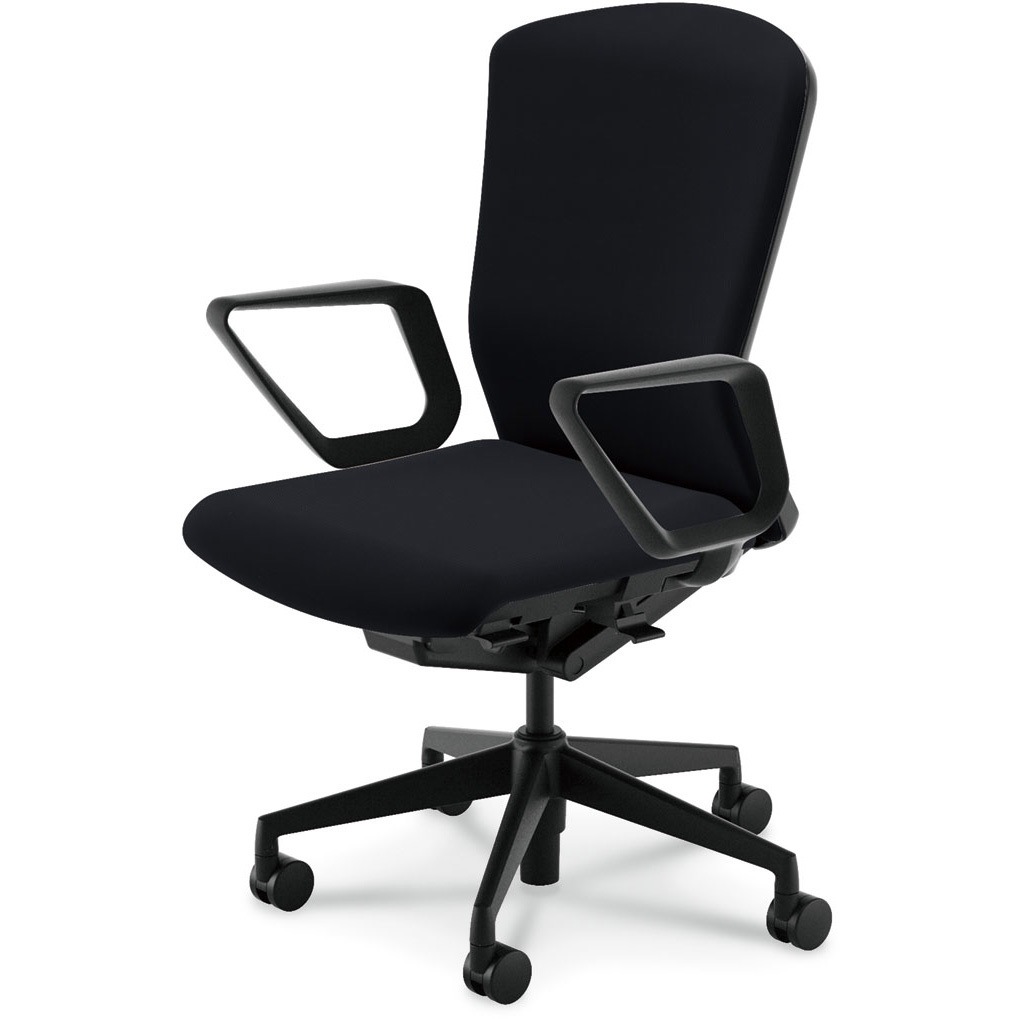 5-354-1304 Elfie(エルフィ)/ELA2_抗ウイルス加工張地対応チェア 内田洋行 ナイロンキャスター リング肘   5-354-1304