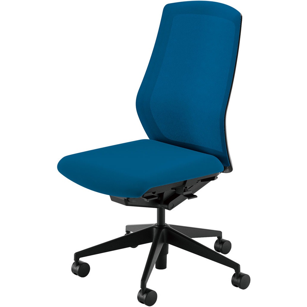 5-356-2015 Sellezza(セレッツァ)/SA_ブラックフレーム 内田洋行 ナイロンキャスター クロスメッシュ 肘掛なし   5-356-2015