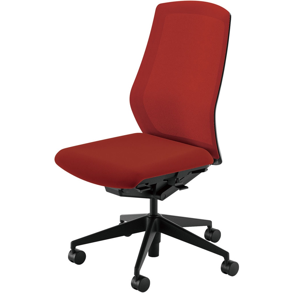 5-356-2018 Sellezza(セレッツァ)/SA_ブラックフレーム 内田洋行 ナイロンキャスター クロスメッシュ 肘掛なし   5-356-2018