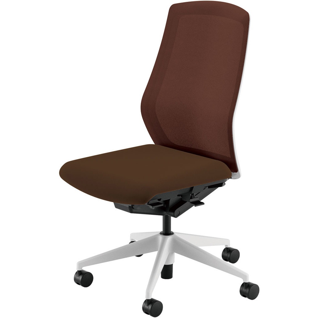 5-356-2031 Sellezza(セレッツァ)/SA_ホワイトフレーム 内田洋行 ナイロンキャスター クロスメッシュ 肘掛なし   5-356-2031