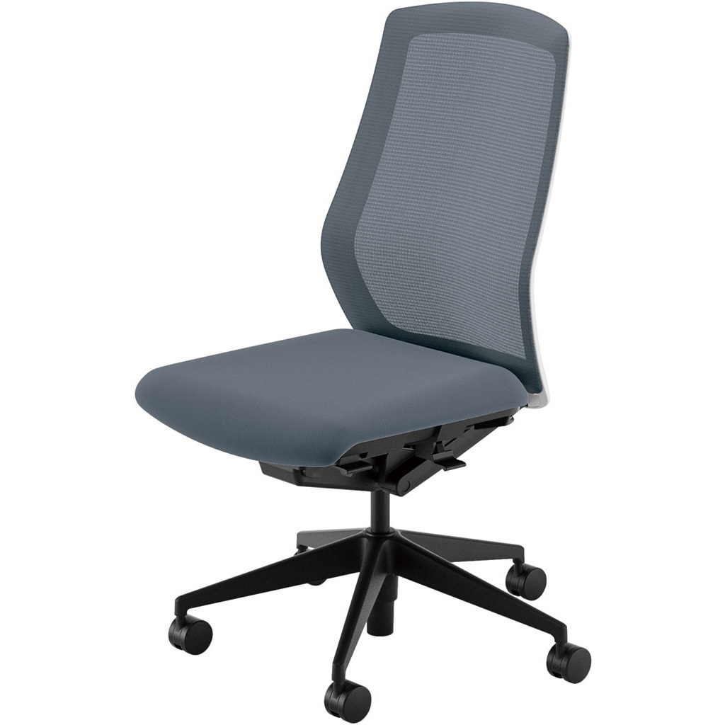 5-356-2043 Sellezza(セレッツァ)/SA_ホワイトフレーム 内田洋行 ナイロンキャスター クロスメッシュ 肘掛なし   5-356-2043