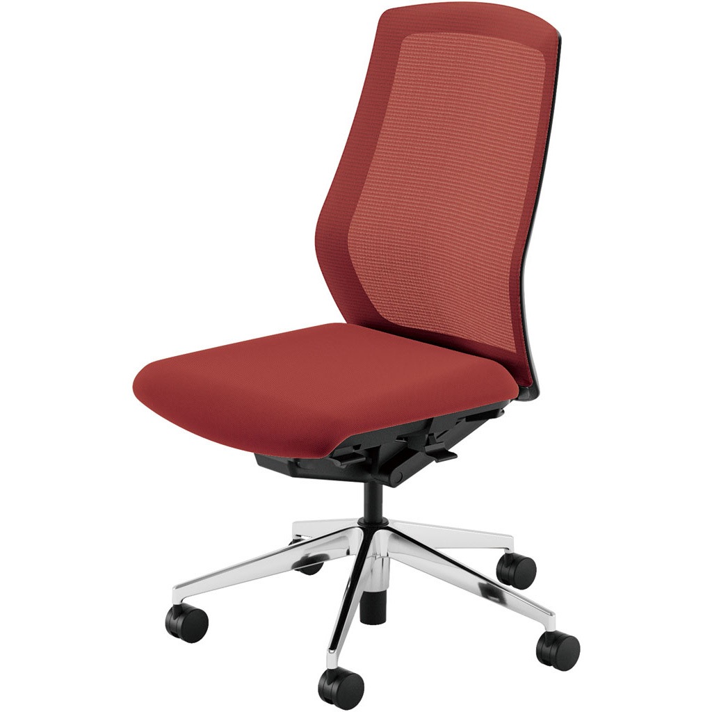 5-356-2068 Sellezza(セレッツァ)/SA_ブラックフレーム 内田洋行 ナイロンキャスター クロスメッシュ 肘掛なし   5-356-2068