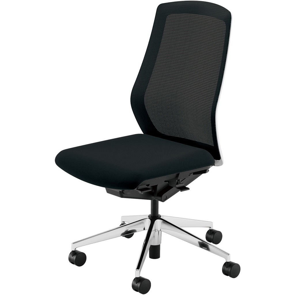 5-356-2080 Sellezza(セレッツァ)/SA_ホワイトフレーム 内田洋行 ナイロンキャスター クロスメッシュ 肘掛なし   5-356-2080