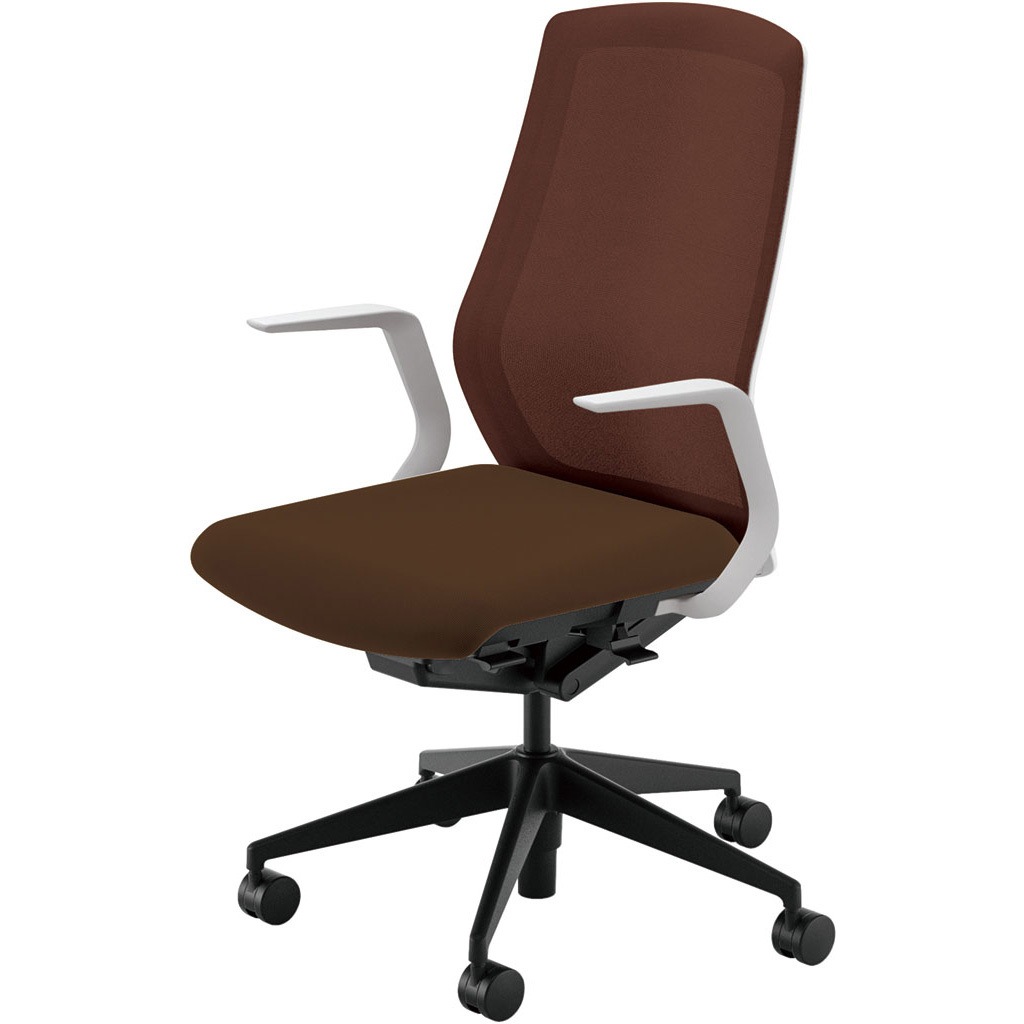 5-356-2151 Sellezza(セレッツァ)/SA_ホワイトフレーム 内田洋行 ナイロンキャスター クロスメッシュ L型肘   5-356-2151 53,988円