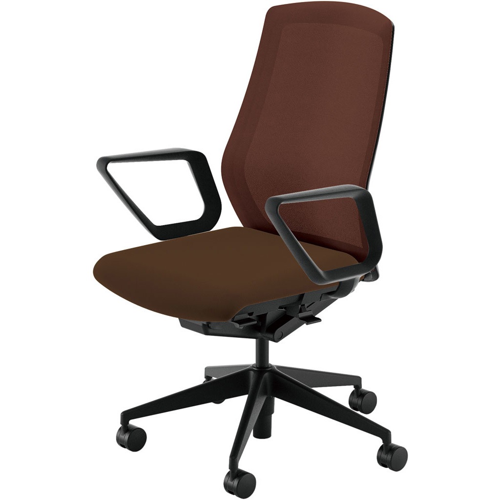 5-356-2311 Sellezza(セレッツァ)/SA_ブラックフレーム 内田洋行 ナイロンキャスター クロスメッシュ リング肘   5-356-2311