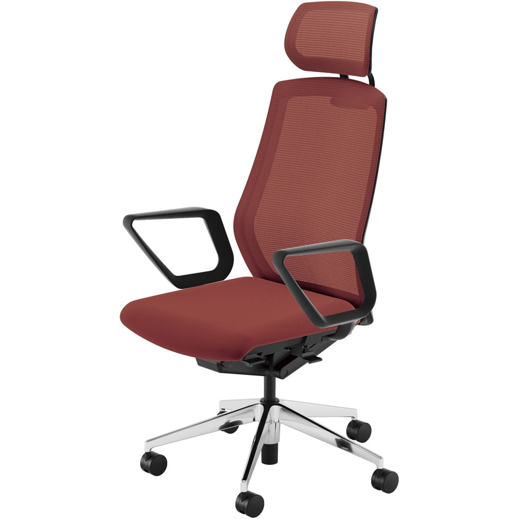 5-356-6368 Sellezza(セレッツァ)/SA_ブラックフレーム_ヘッドレスト付き 内田洋行 ナイロンキャスター クロスメッシュ リング肘   5-356-6368 60,390円