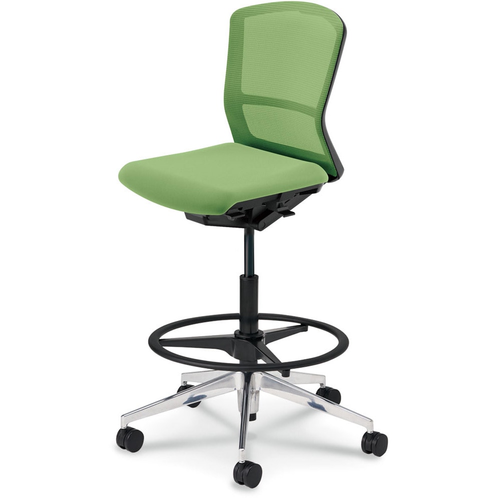 5-359-6073 Elfie(エルフィ)/ELA2_ブラックフレーム_ハイシート 内田洋行 ナイロンキャスター ミドルバック 肘掛なし   5-359-6073