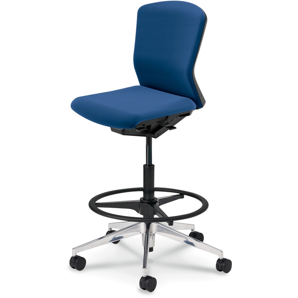 5-359-6056 Elfie(エルフィ)/ELA2_ブラックフレーム_ハイシート 内田洋行 ナイロンキャスター ミドルバック 肘掛なし   5-359-6056