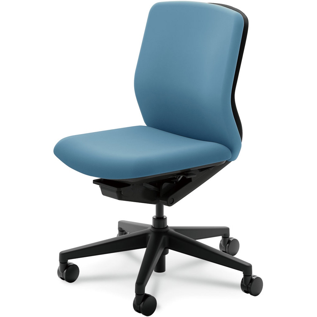 5-377-1014 KRENE(クレネチェア)/KA-100_ブラックフレーム_ミドルバック 内田洋行 ナイロンキャスター 肘掛なし   5-377-1014