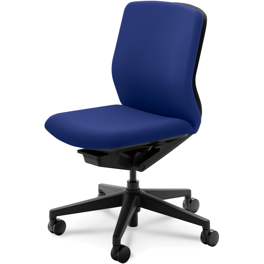 5-377-1054 KRENE(クレネチェア)/KA-100_ブラックフレーム_ミドルバック 内田洋行 ナイロンキャスター 肘掛なし   5-377-1054