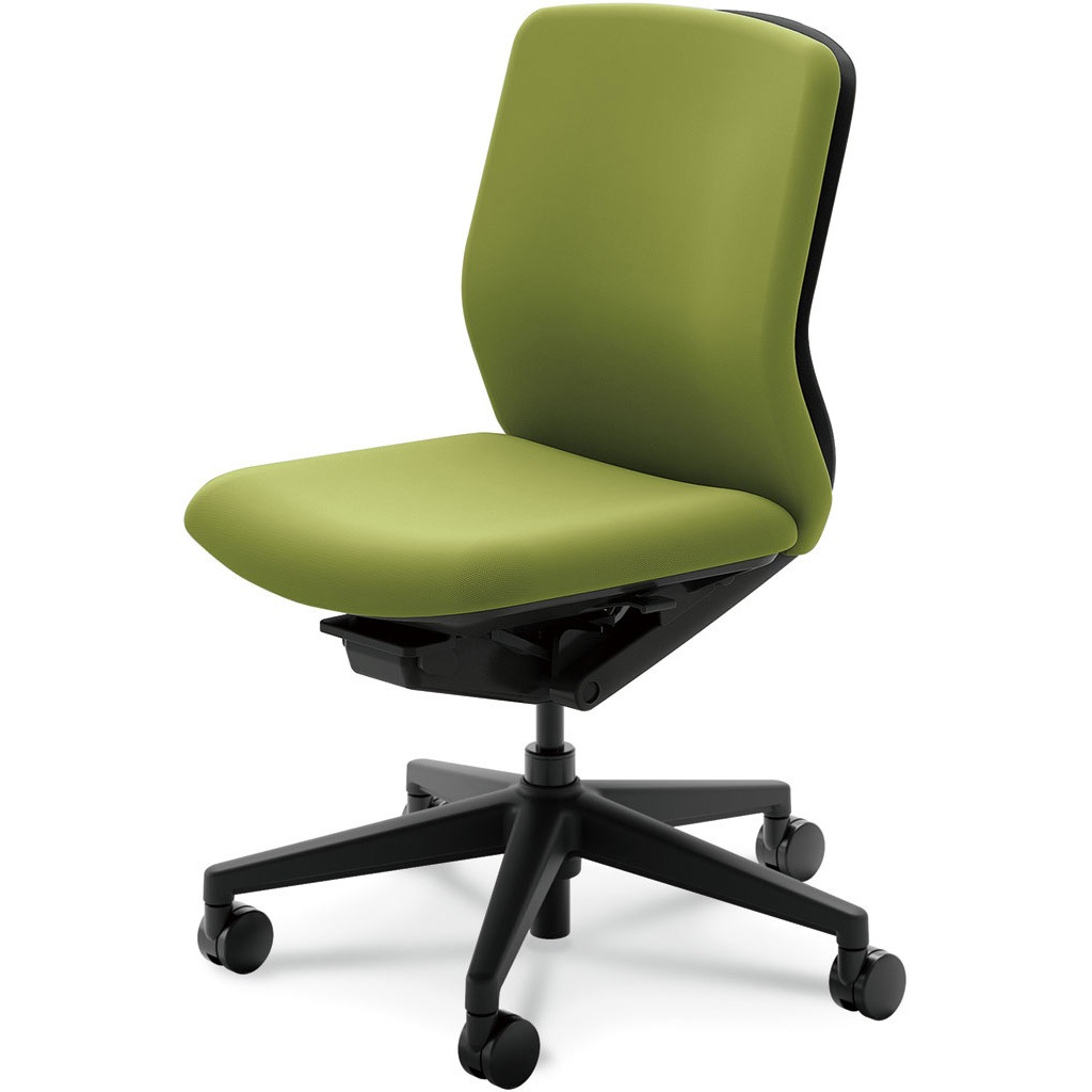 5-377-1073 KRENE(クレネチェア)/KA-100_ブラックフレーム_ミドルバック 内田洋行 ナイロンキャスター 肘掛なし   5-377-1073