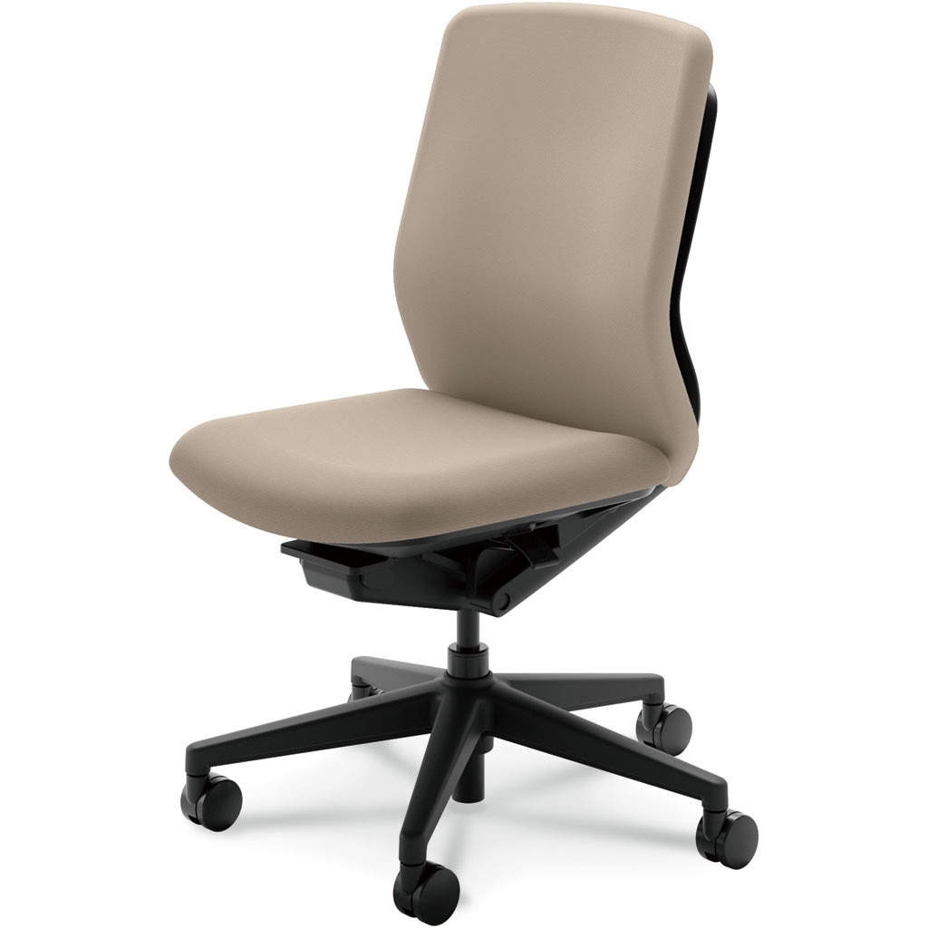 5-377-2012 KRENE(クレネチェア)/KA-300_ブラックフレーム_ハイバック 内田洋行 ナイロンキャスター 肘掛なし   5-377-2012