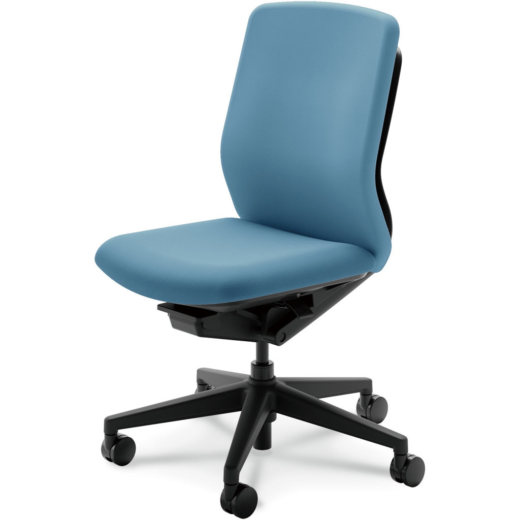 5-377-2014 KRENE(クレネチェア)/KA-300_ブラックフレーム_ハイバック 内田洋行 ナイロンキャスター 肘掛なし   5-377-2014