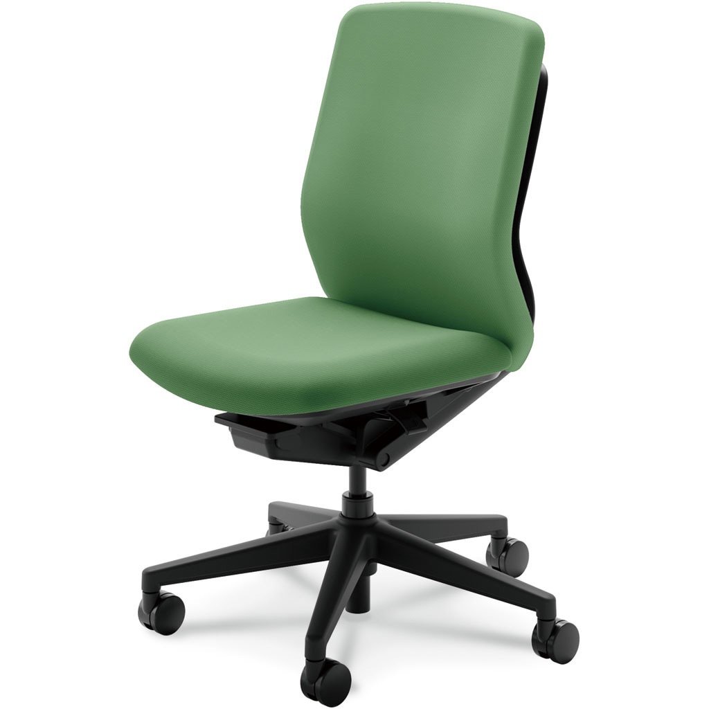 5-377-2016 KRENE(クレネチェア)/KA-300_ブラックフレーム_ハイバック 内田洋行 ナイロンキャスター 肘掛なし   5-377-2016