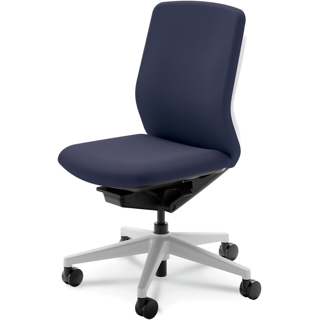 5-377-4015 KRENE(クレネチェア)/KA-300_ホワイトフレーム_ハイバック 内田洋行 ナイロンキャスター 肘掛なし   5-377-4015