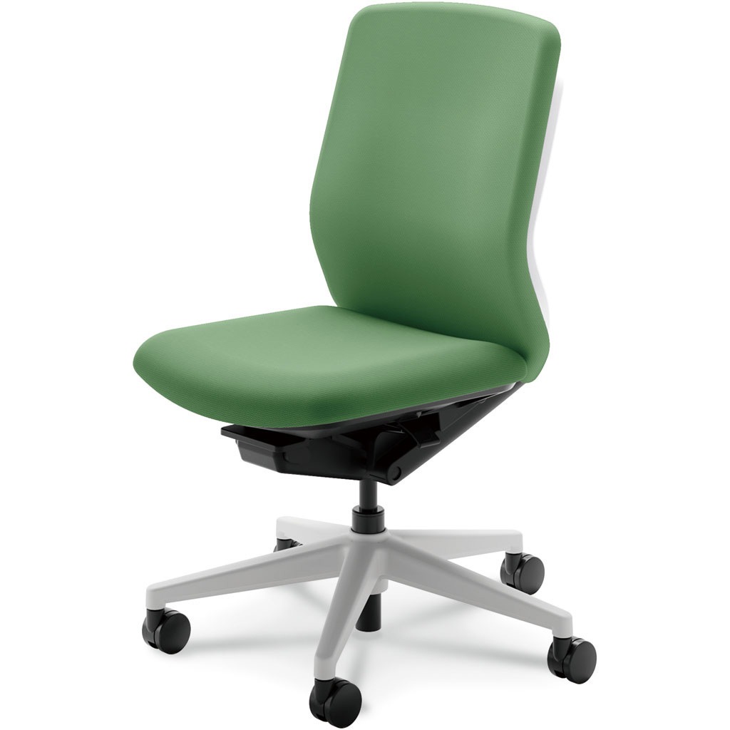 5-377-4016 KRENE(クレネチェア)/KA-300_ホワイトフレーム_ハイバック 内田洋行 ナイロンキャスター 肘掛なし   5-377-4016