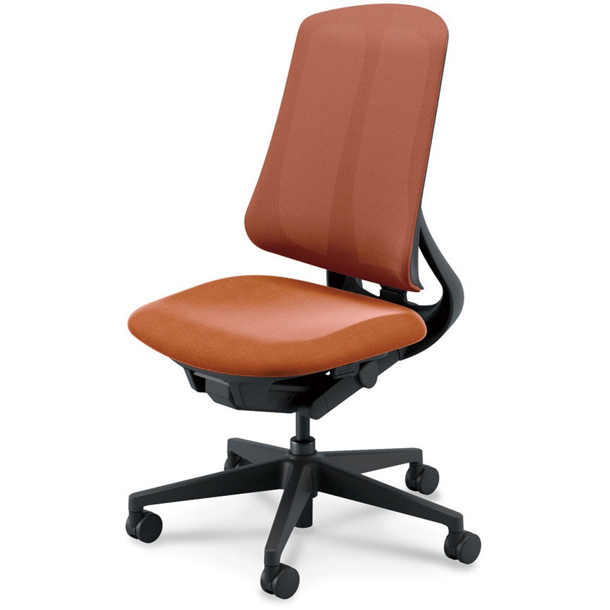 5-378-1007 Reflek(リーフレク)/RA-300_ブラックフレーム_ハイバック 内田洋行 肘掛なし ナイロンキャスター   5-378-1007