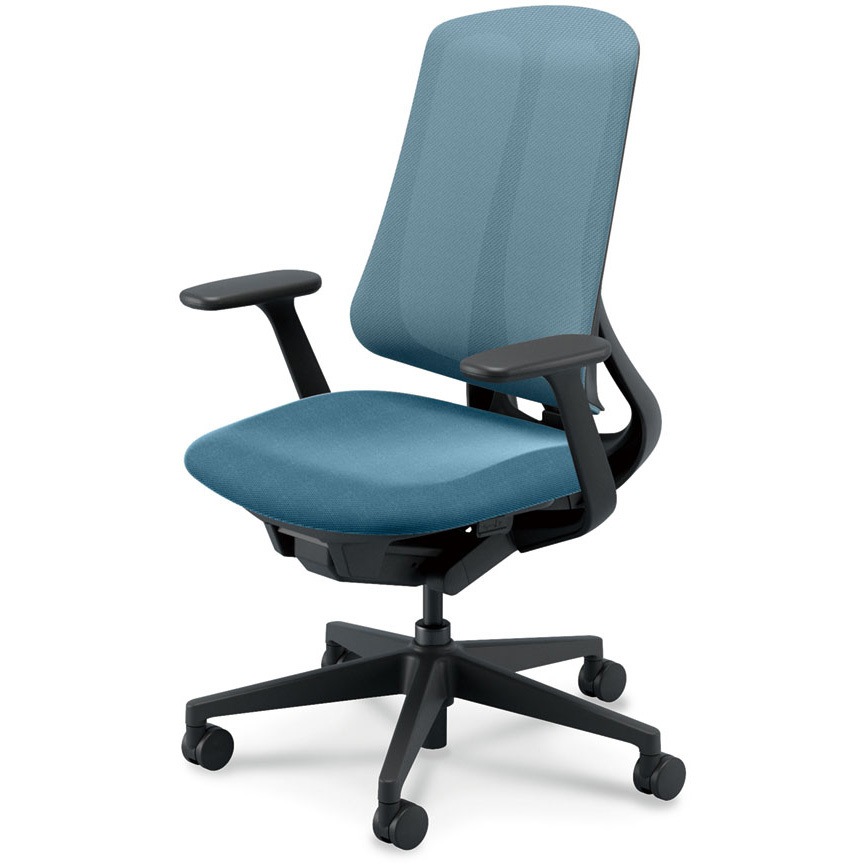 5-378-1033 Reflek(リーフレク)/RA-300_ブラックフレーム_ハイバック 内田洋行 T型肘 ナイロンキャスター ランバーサポートなし   5-378-1033