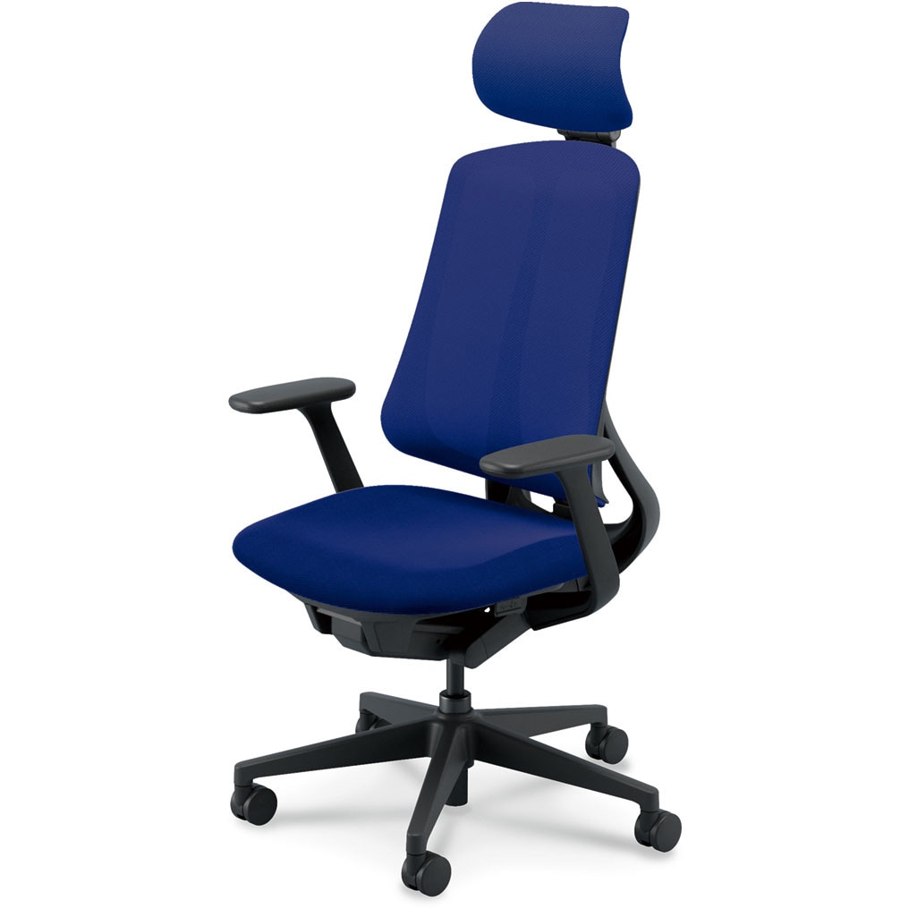 5-378-5034 Reflek(リーフレク)/RA-400_ブラックフレーム_エクストラハイバック 内田洋行 T型肘 ナイロンキャスター ランバーサポートなし   5-378-5034