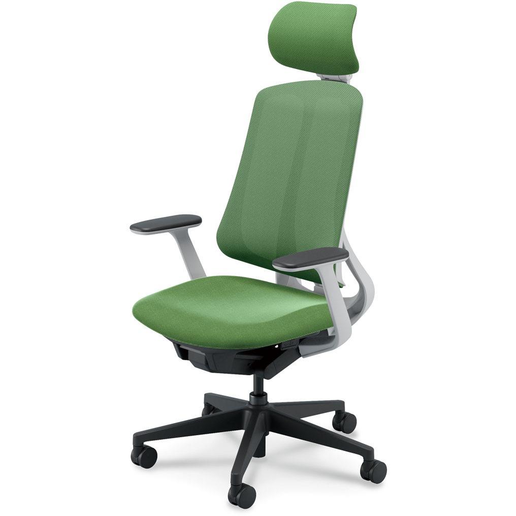 5-378-7035 Reflek(リーフレク)/RA-400_ホワイトフレーム_エクストラハイバック 内田洋行 ナイロンキャスター T型肘   5-378-7035