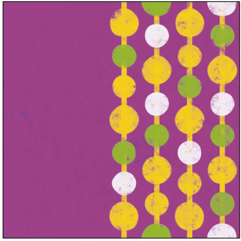 073819 キャンバス Pattern 丸柄 P・O・Pプロダクツ 紫色 寸法200×200mm 1枚