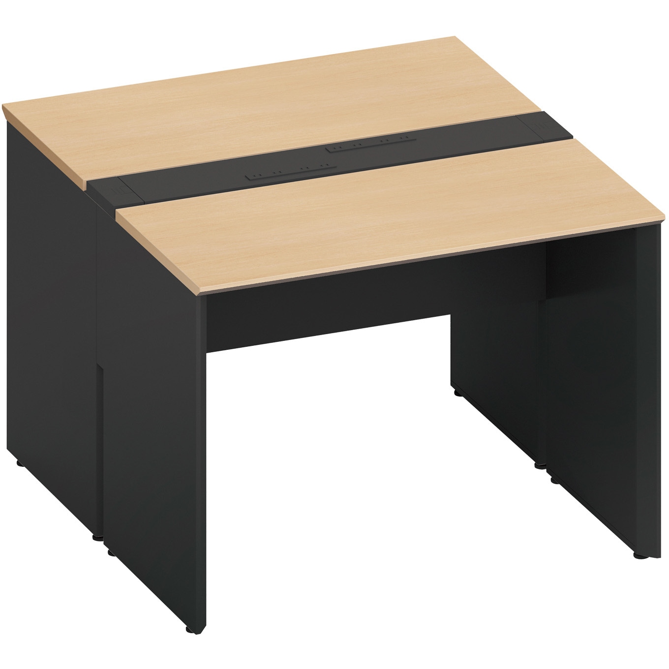 DWV-PD1012-E6AMT11 デスク ワークヴィスタ+ 両面D600 固定式電源付き配線カバー(配送・組立サービス付き) コクヨ 高さ720mm幅1000mm奥行1200mm  DWV-PD1012-E6AMT11