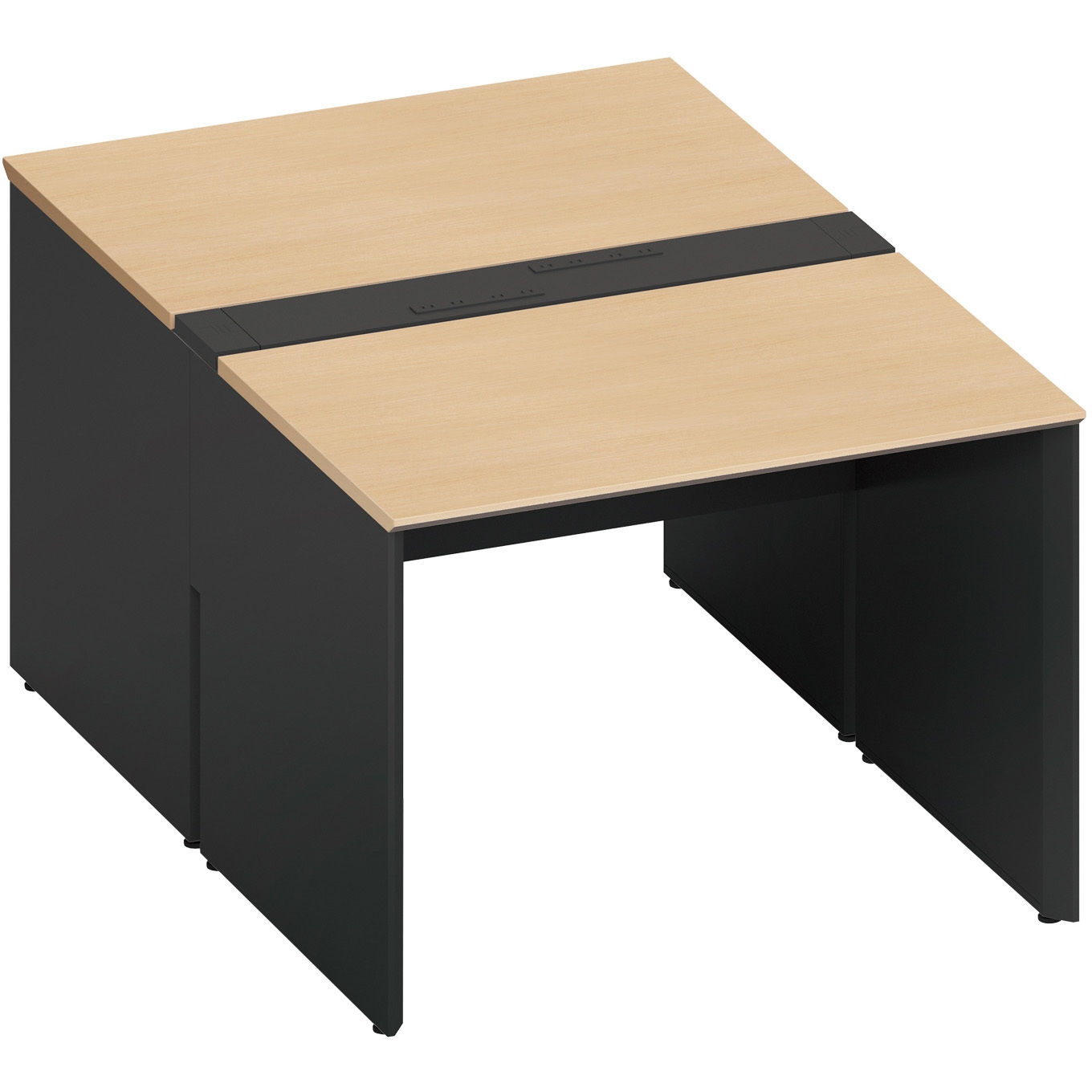 DWV-PD1016-E6AMT11 デスク ワークヴィスタ+ 両面D800 固定式電源付き配線カバー(配送・組立サービス付き) コクヨ 高さ720mm幅1000mm奥行1600mm  DWV-PD1016-E6AMT11