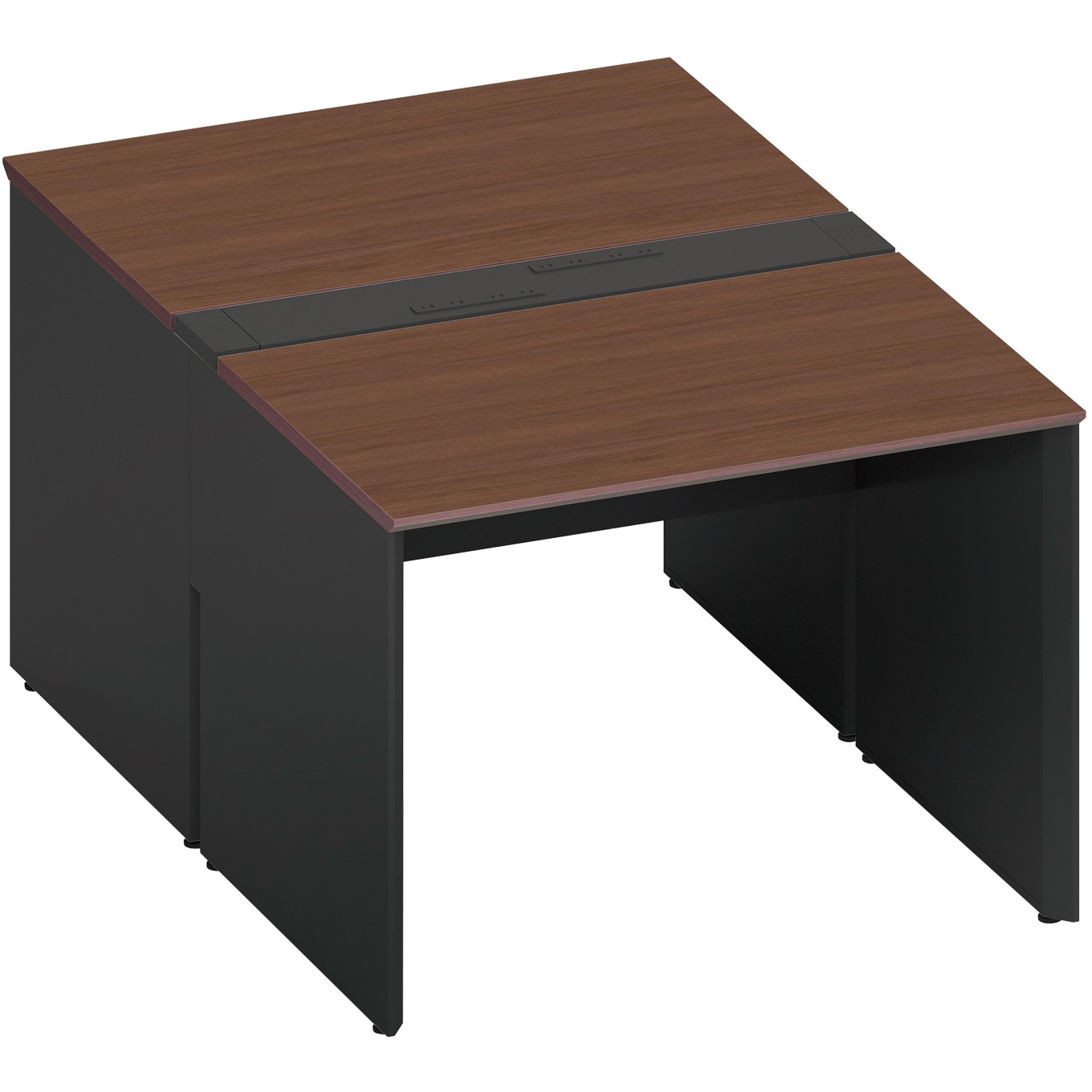 DWV-PD1016-E6AMV51 デスク ワークヴィスタ+ 両面D800 固定式電源付き配線カバー(配送・組立サービス付き) コクヨ 高さ720mm幅1000mm奥行1600mm  DWV-PD1016-E6AMV51