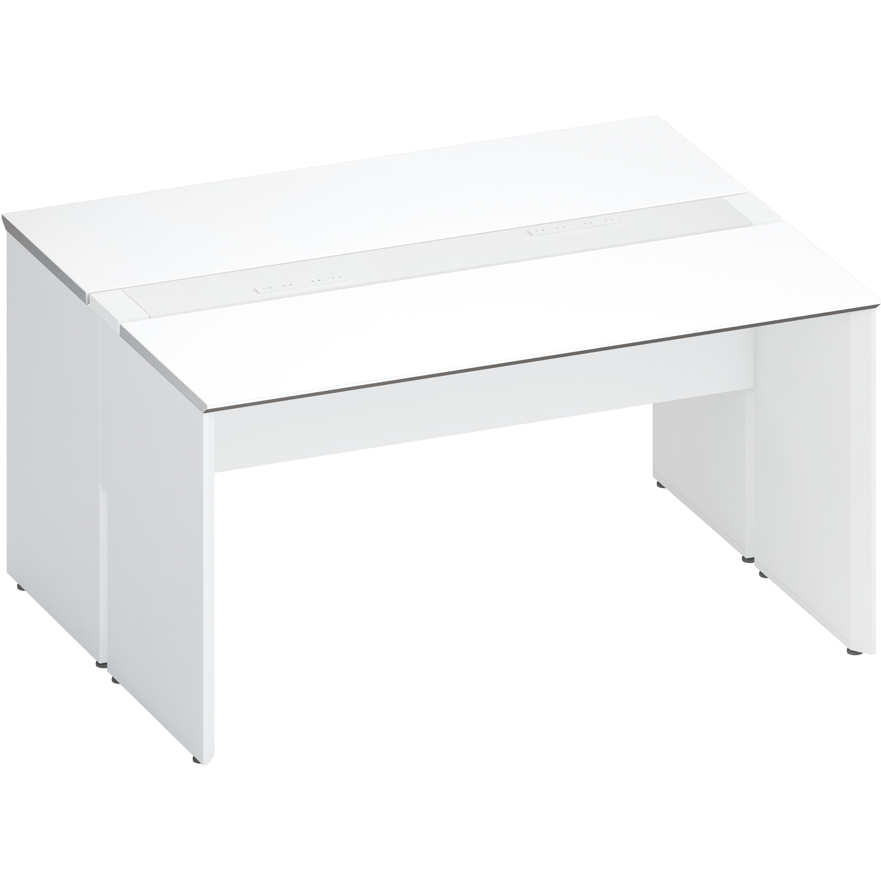 DWV-PD1412-SAWPAW1 デスク ワークヴィスタ+ 両面D600 固定式電源付き配線カバー(配送・組立サービス付き) コクヨ 高さ720mm幅1400mm奥行1200mm  DWV-PD1412-SAWPAW1