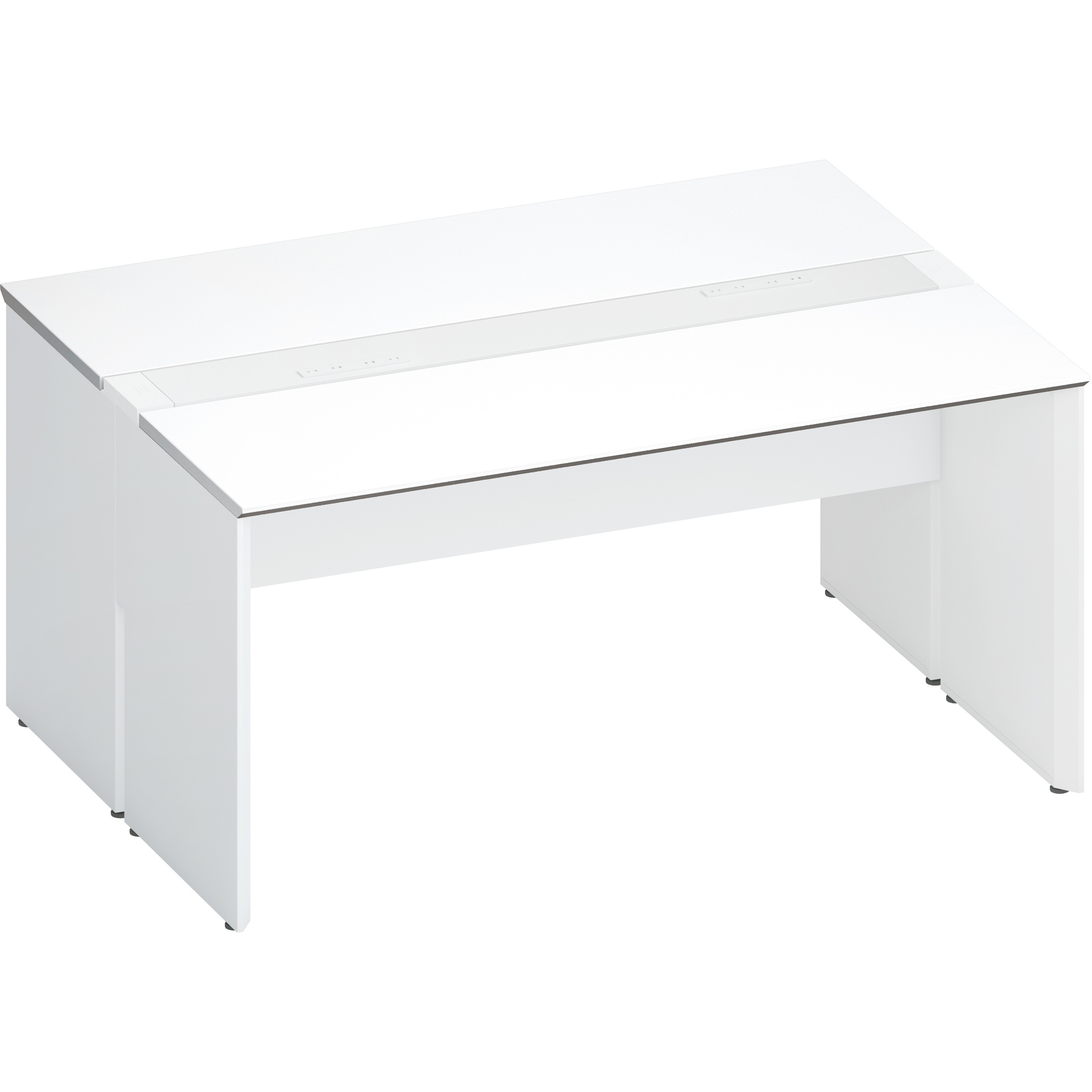 DWV-PD1512-SAWPAW1 デスク ワークヴィスタ+ 両面D600 固定式電源付き配線カバー(配送・組立サービス付き) コクヨ 高さ720mm幅1500mm奥行1200mm  DWV-PD1512-SAWPAW1