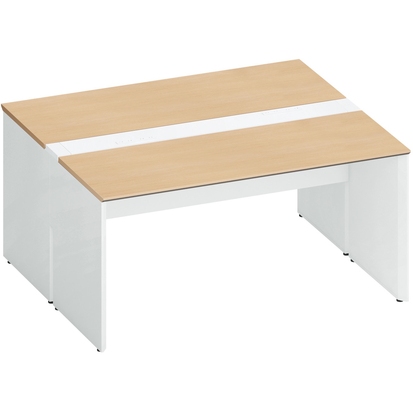 DWV-PD1514-SAWMT11 デスク ワークヴィスタ+ 両面D700 固定式電源付き配線カバー(配送・組立サービス付き) コクヨ 高さ720mm幅1500mm奥行1400mm  DWV-PD1514-SAWMT11 109,890円