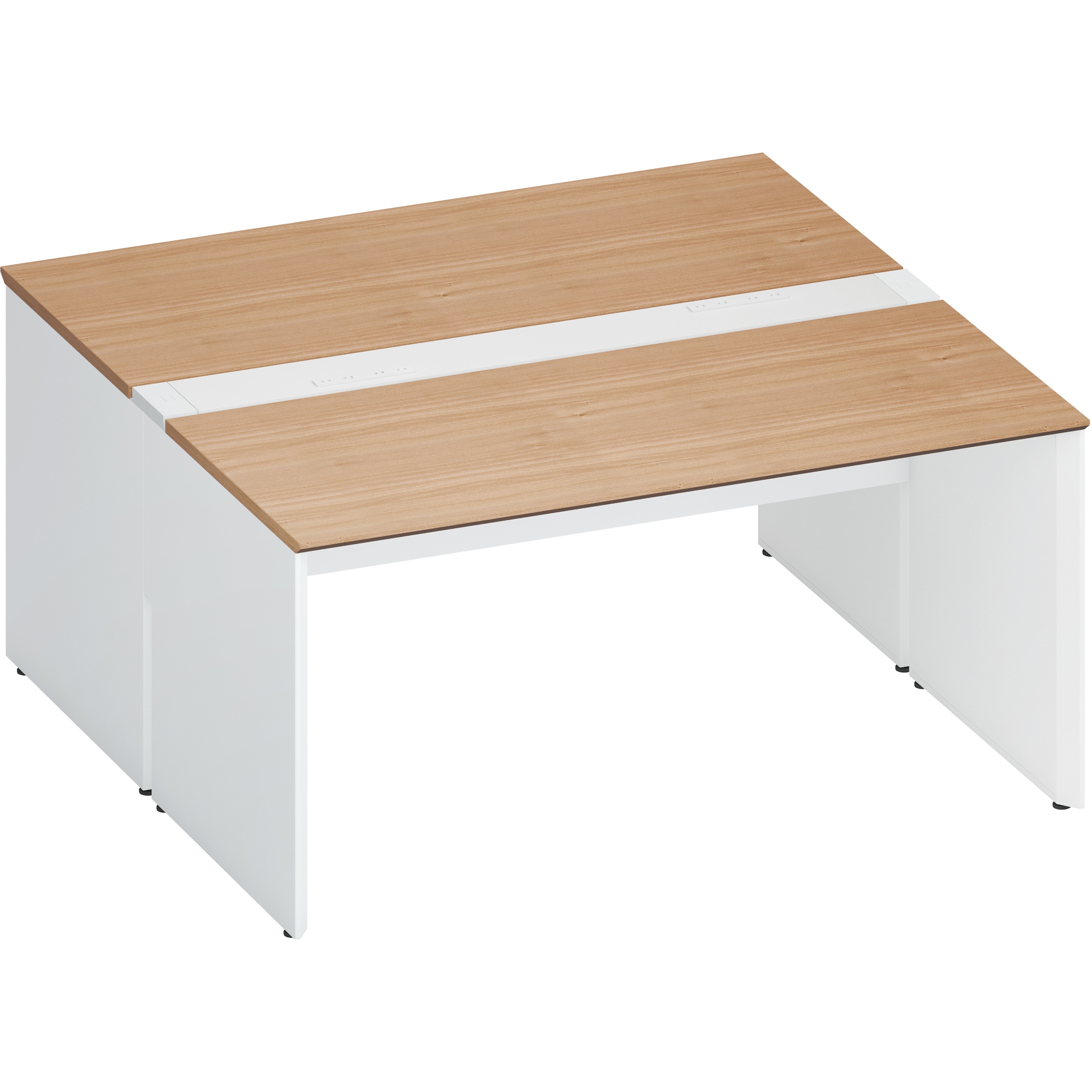 DWV-PD1516-SAWMP21 デスク ワークヴィスタ+ 両面D800 固定式電源付き配線カバー(配送・組立サービス付き) コクヨ 高さ720mm幅1500mm奥行1600mm  DWV-PD1516-SAWMP21