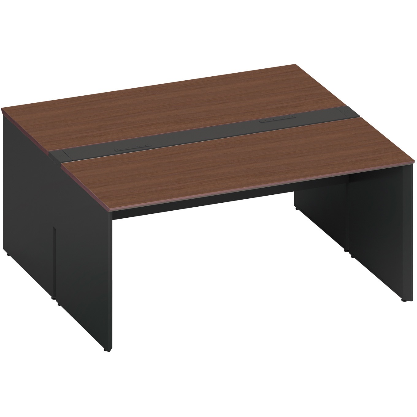 DWV-PD1616-E6AMV51 デスク ワークヴィスタ+ 両面D800 固定式電源付き配線カバー(配送・組立サービス付き) コクヨ 高さ720mm幅1600mm奥行1600mm  DWV-PD1616-E6AMV51