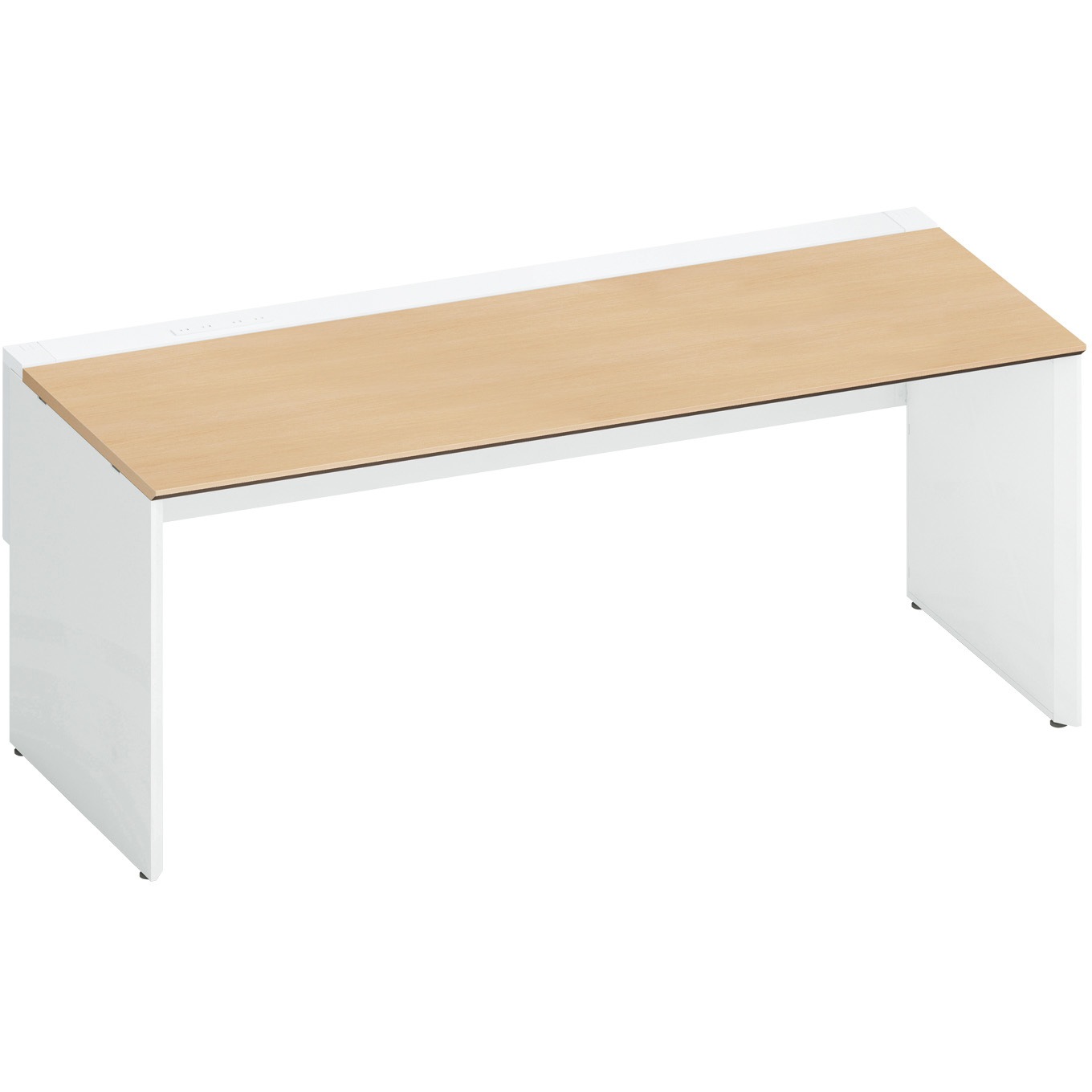 DWV-PD1808-SAWMT12 デスク ワークヴィスタ+ 片面D800 固定式電源付き配線カバー(配送・組立サービス付き) コクヨ 高さ720mm幅1800mm奥行825mm  DWV-PD1808-SAWMT12