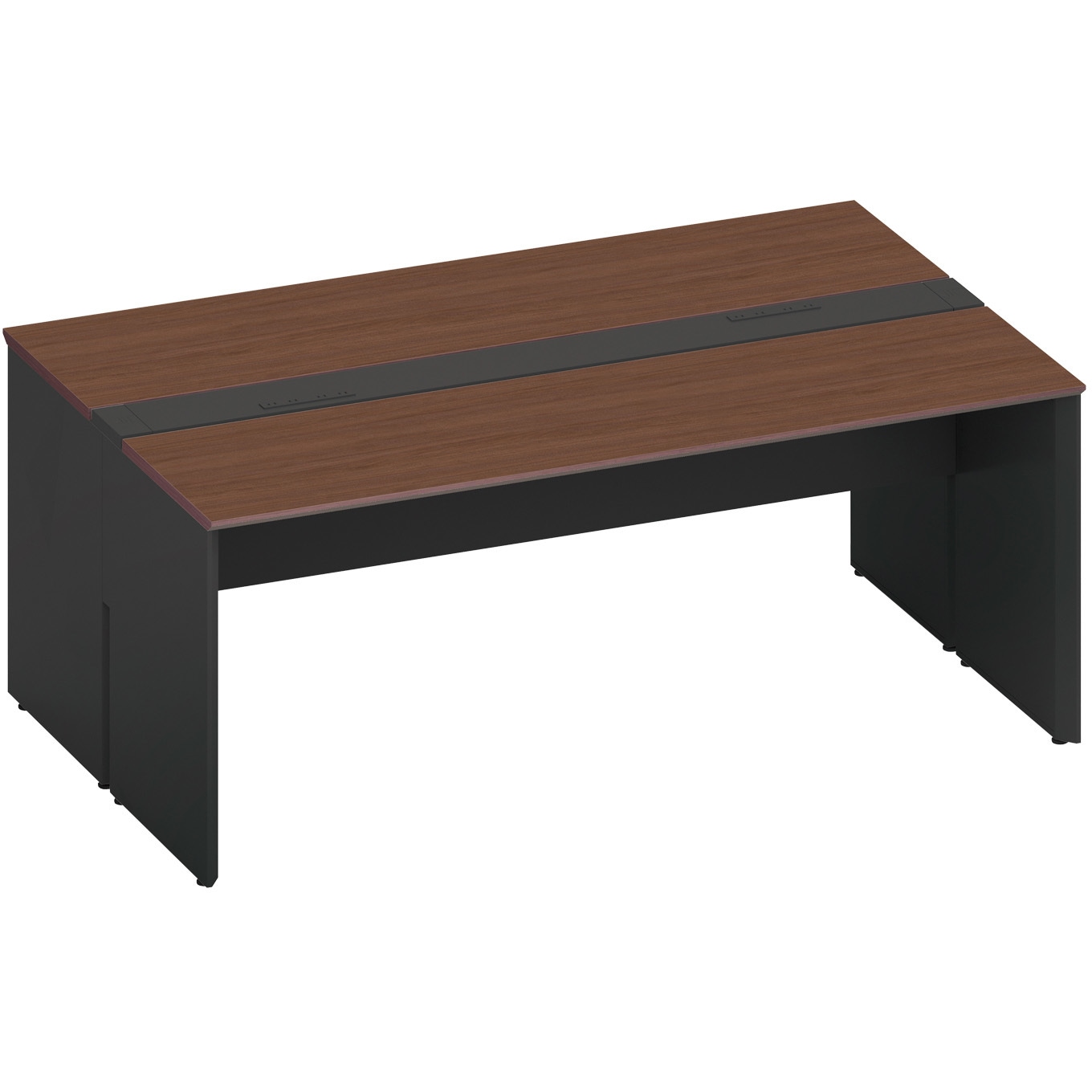 DWV-PD1812-E6AMV51 デスク ワークヴィスタ+ 両面D600 固定式電源付き配線カバー(配送・組立サービス付き) コクヨ 高さ720mm幅1800mm奥行1200mm  DWV-PD1812-E6AMV51