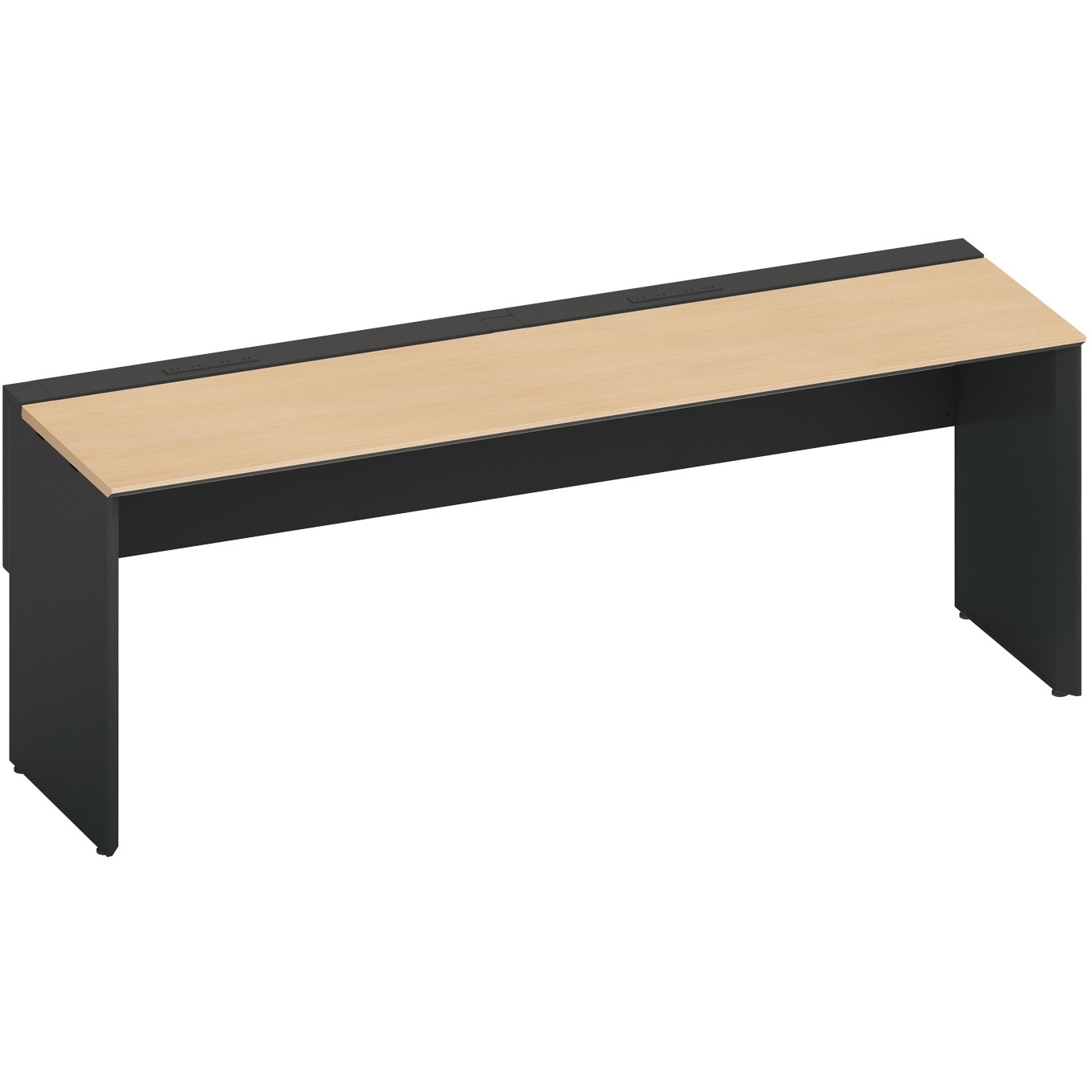 DWV-PD2006-E6AMT13 デスク ワークヴィスタ+ 片面D600 固定式電源付き配線カバー(配送・組立サービス付き) コクヨ 高さ720mm幅2000mm奥行625mm  DWV-PD2006-E6AMT13