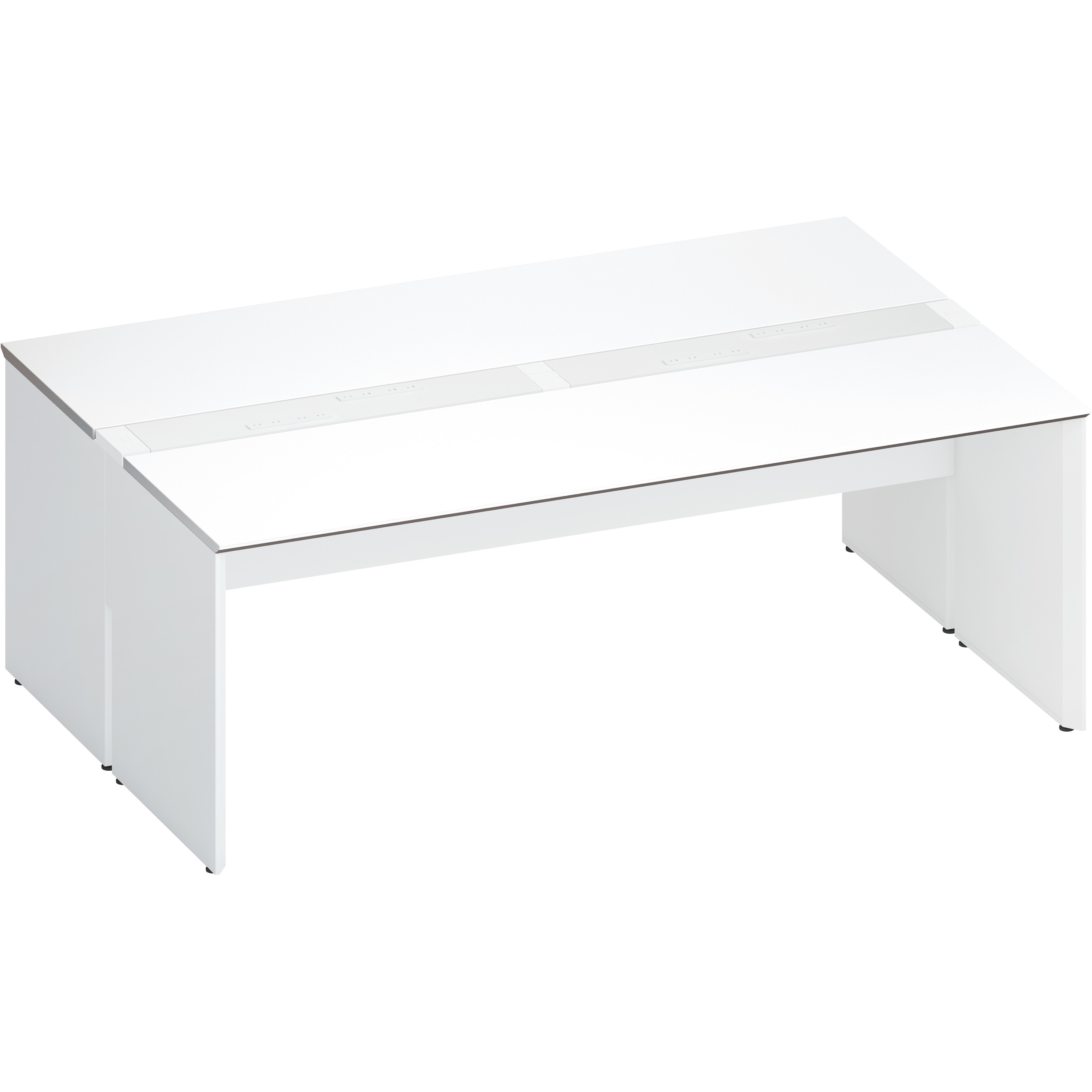 DWV-PD2014-SAWPAW2 デスク ワークヴィスタ+ 両面D700 固定式電源付き配線カバー(配送・組立サービス付き) コクヨ 高さ720mm幅2000mm奥行1400mm  DWV-PD2014-SAWPAW2