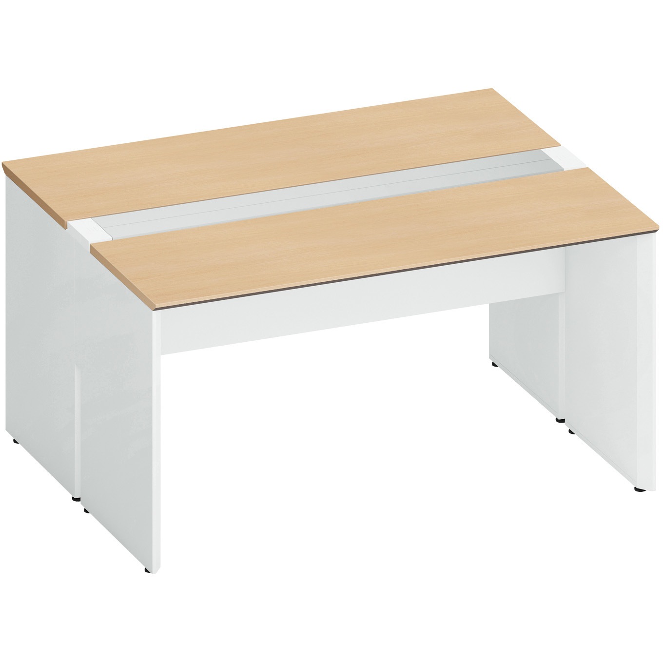 DWV-WD1412-SAWMT13 デスク ワークヴィスタ+ 両面D600 開閉式配線カバー(配送・組立サービス付き) コクヨ 高さ720mm幅1400mm奥行1200mm  DWV-WD1412-SAWMT13