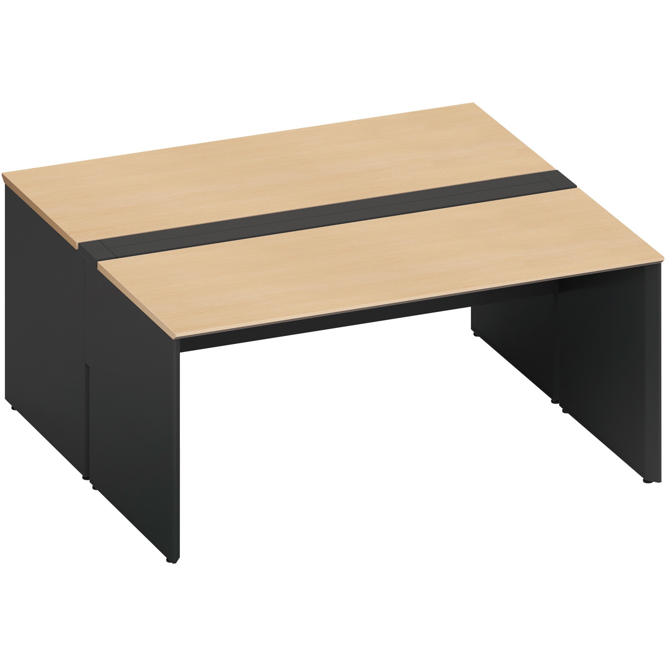 DWV-WD1616-E6AMT13 デスク ワークヴィスタ+ 両面D800  開閉式配線カバー(配送・組立サービス付き) コクヨ 高さ720mm幅1600mm奥行1600mm  DWV-WD1616-E6AMT13