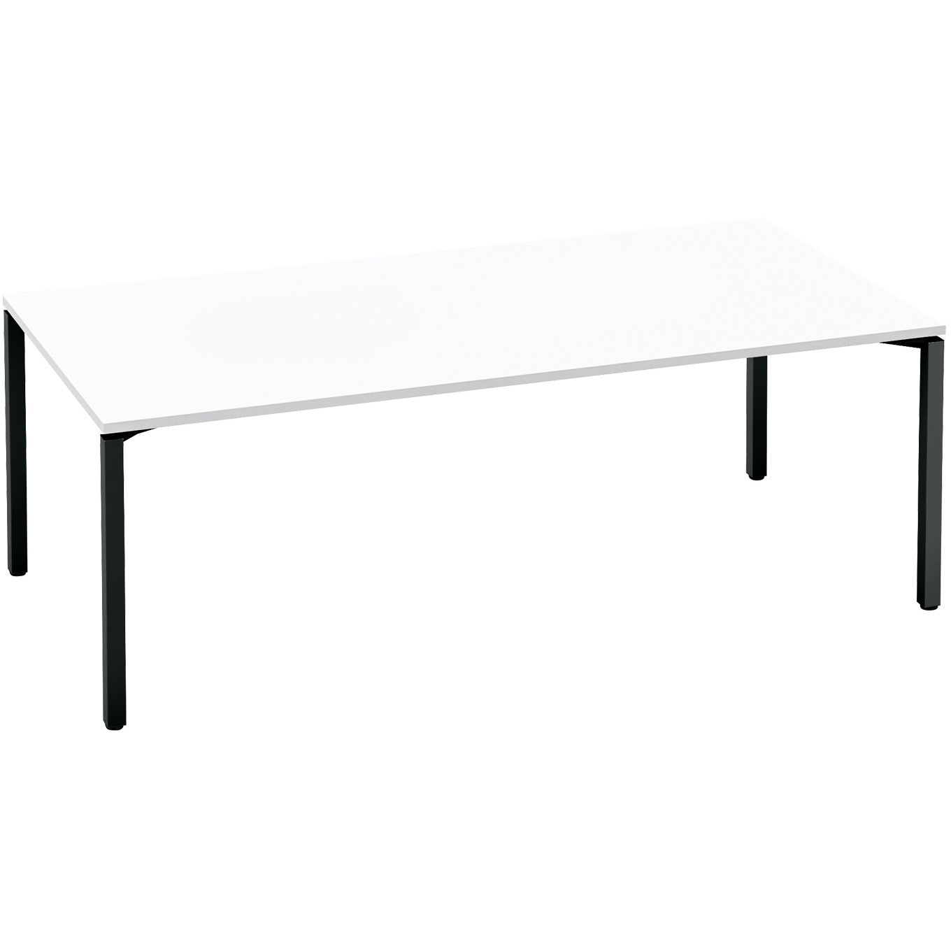 SD-WFTA211E6AMAWNN ワークフィット ミーティングテーブル 角形テーブル(配送・組立サービス付き) コクヨ 脚タイプ/アジャスター ホワイト 幅2100mm奥行1050mm  SD-WFTA211E6AMAWNN