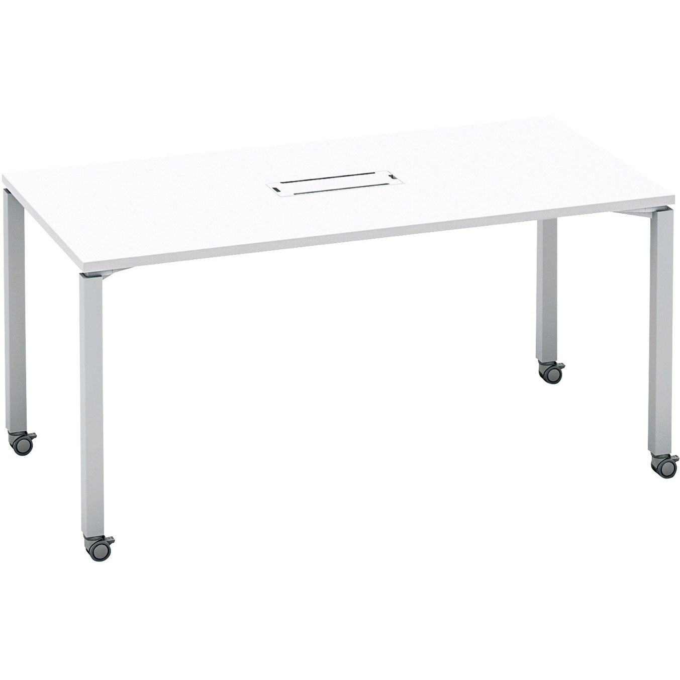 SD-WFTBC157P81MAWNN ワークフィット ミーティングテーブル 角形テーブル(配送・組立サービス付き) コクヨ 脚タイプ/キャスター ホワイト 幅1500mm奥行750mm  SD-WFTBC157P81MAWNN