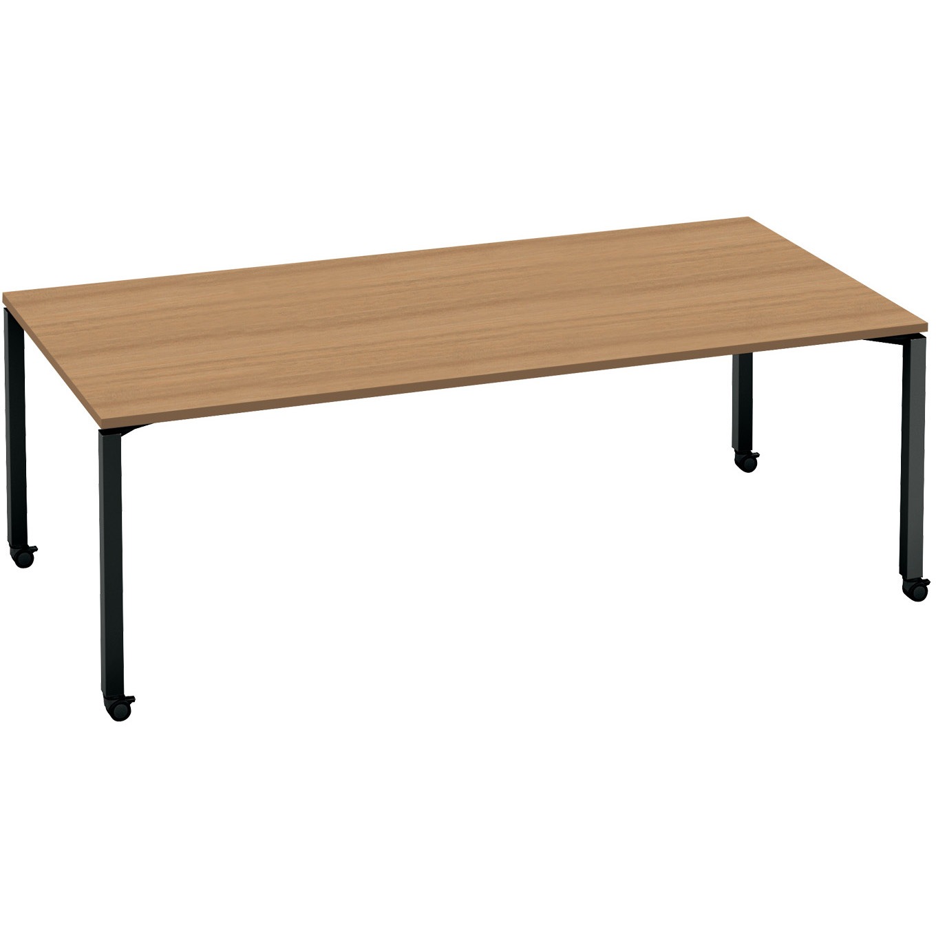 SD-WFTC211E6AMP2NN ワークフィット ミーティングテーブル 角形テーブル(配送・組立サービス付き) コクヨ 脚タイプ/キャスター ラスティックミディアム 幅2100mm奥行1050mm  SD-WFTC211E6AMP2NN