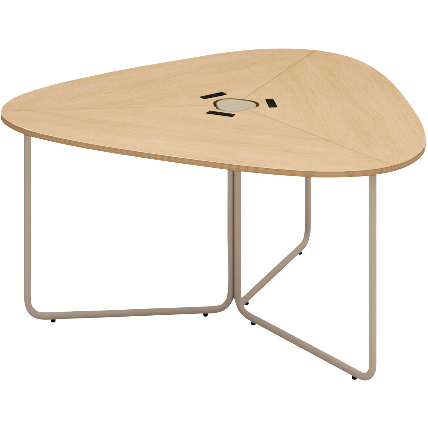 TFK-UT1514WM-1KT11 テーブル フランカ 三角形コの字脚 スタンダード天板(配送・組立サービス付き) コクヨ ナチュラルオーク 幅1465mm奥行1390mm  TFK-UT1514WM-1KT11 93,390円